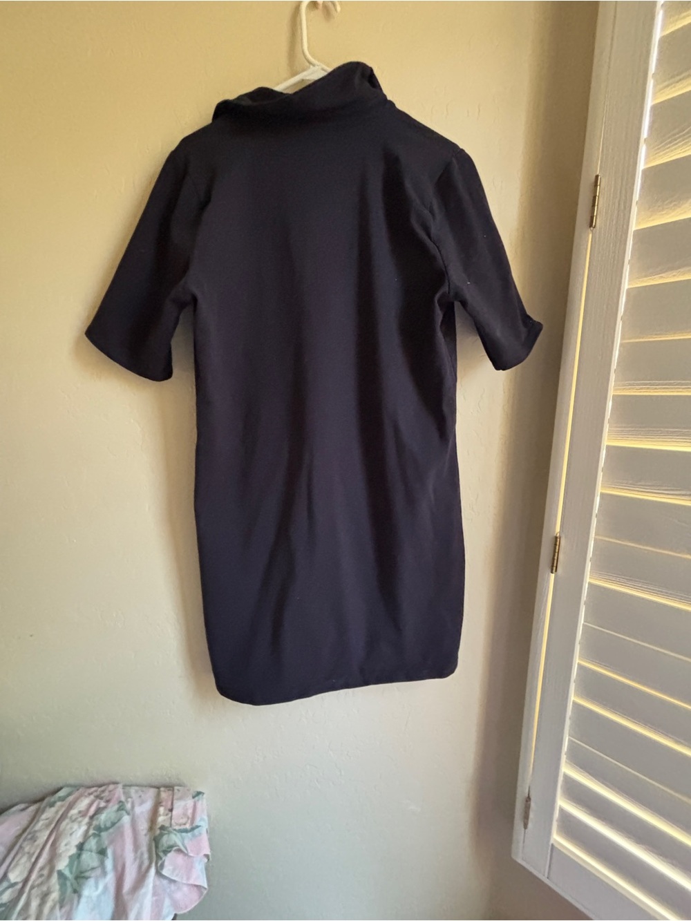 Lands' End Navy Polo Shirt Dress Women’s Large Casual Basic - Picture 2 of 12